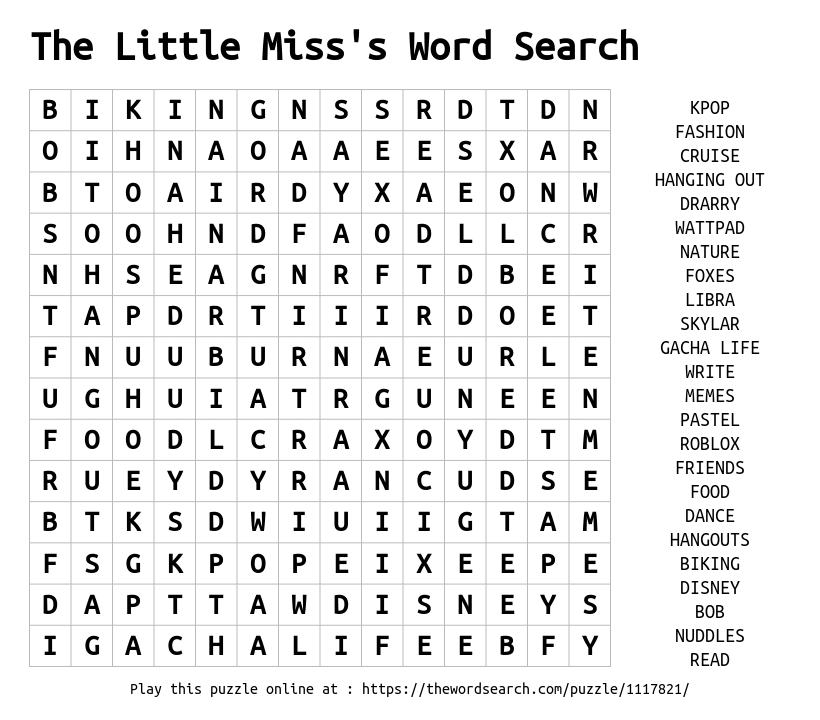 download word search on the little miss s word search