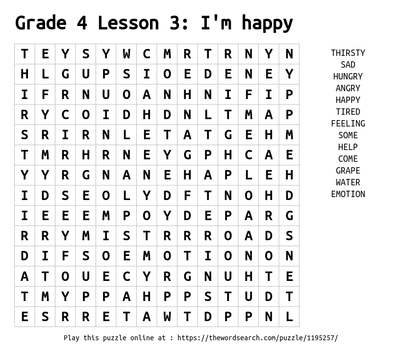 download word search on grade 4 lesson 3 i m happy