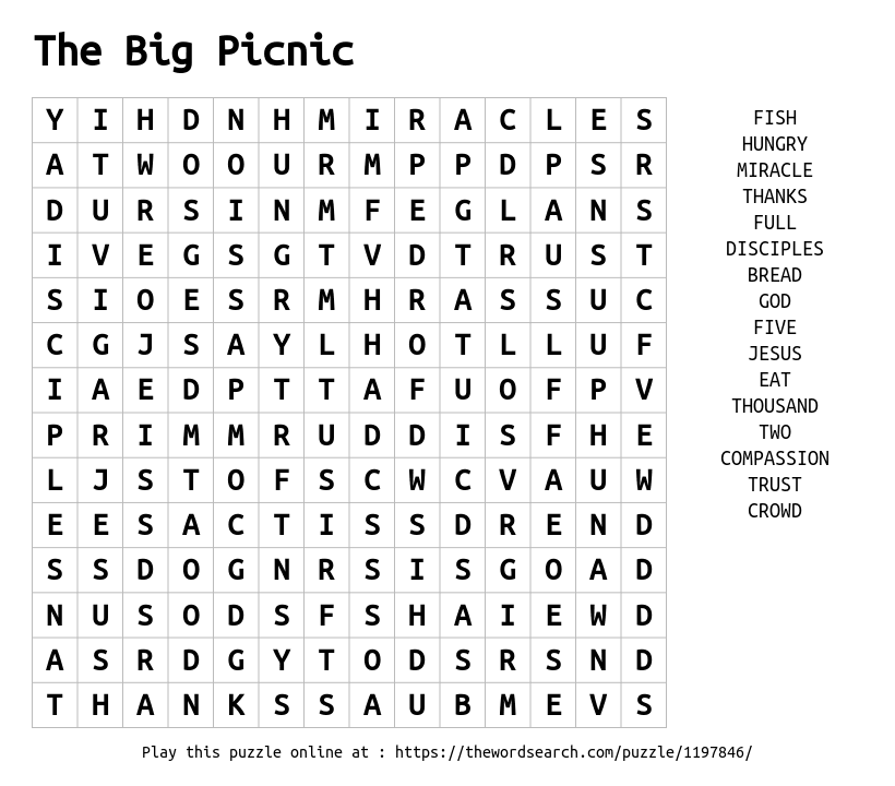 download word search on the big picnic