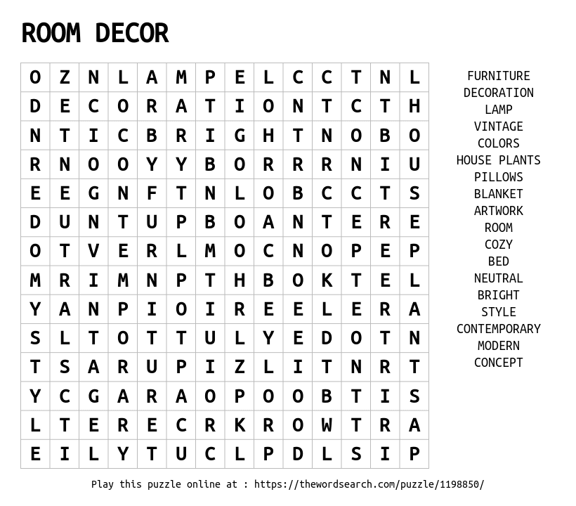 the rooms of the house - online puzzle