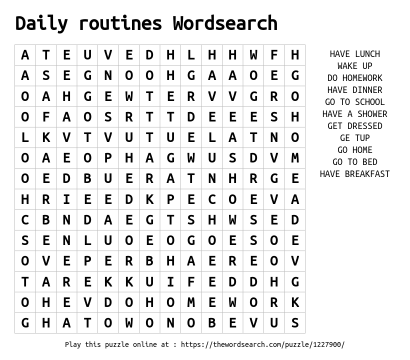 download-word-search-on-daily-routines-wordsearch