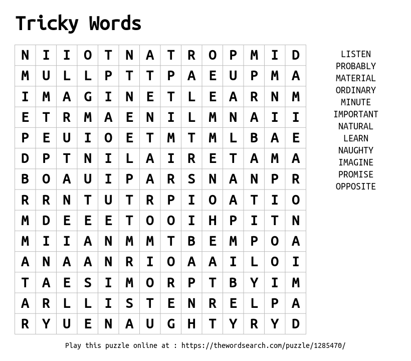 opposite word search