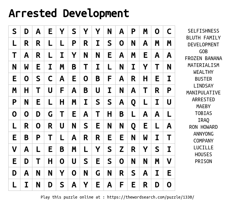 Download Word Search On Arrested Development