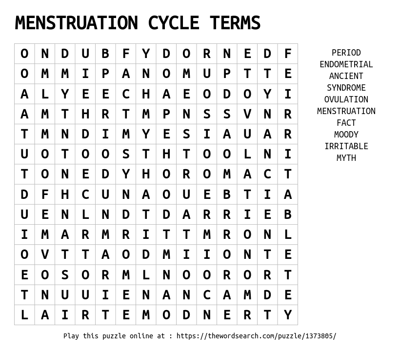 Different Word For Menstrual Period