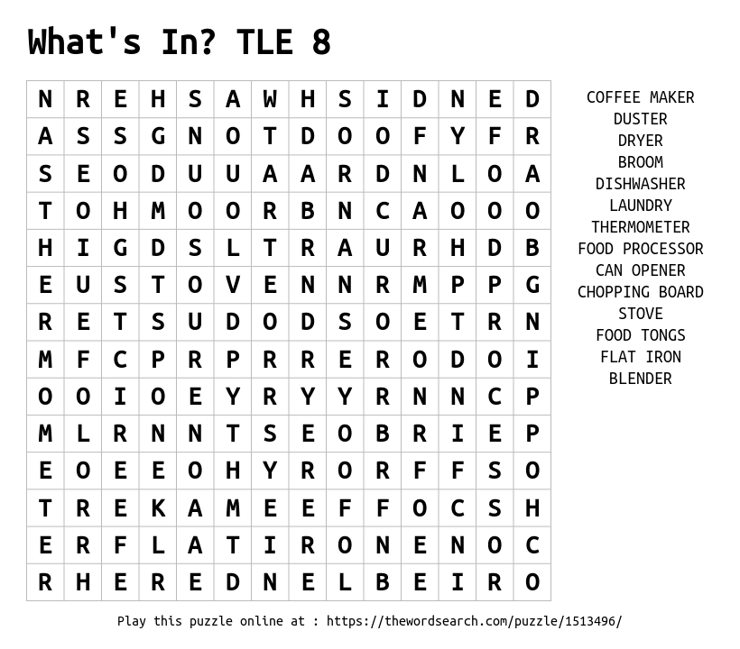 download word search on what s in tle 8