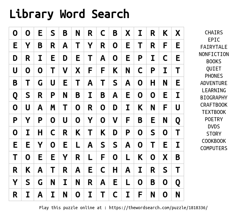 download word search on library word search
