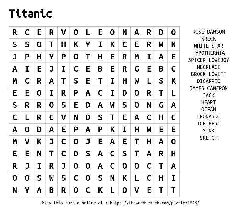 Titanic Rose and Jack - online puzzle