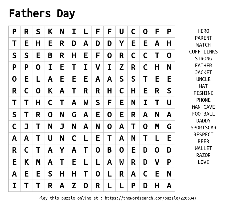 Father s Day Word Search Free Printable PRINTABLE TEMPLATES