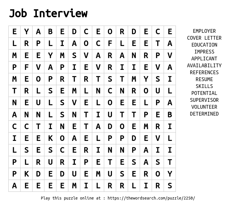 download-word-search-on-job-interview