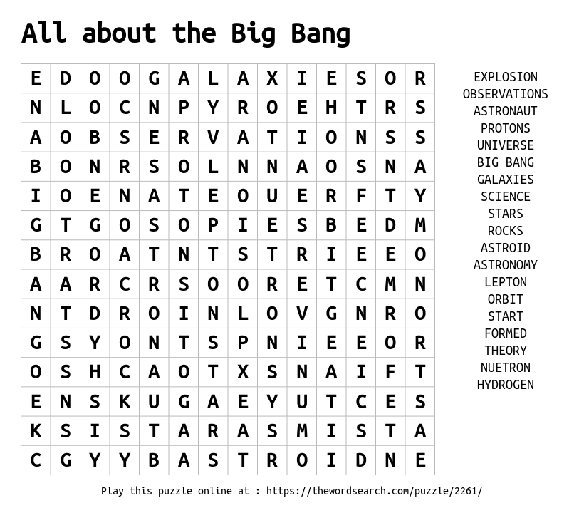 big bang theory astronomy printables