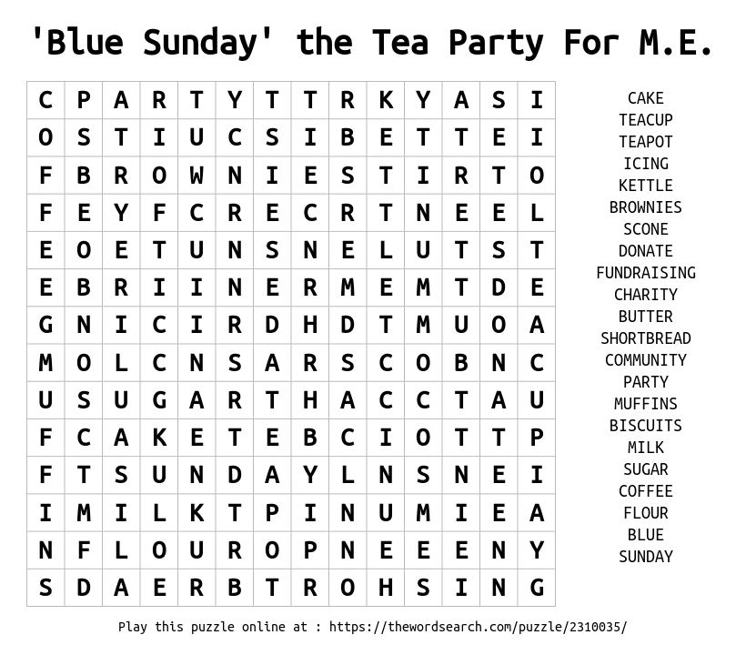 Download Word Search on Blue Sunday the Tea Party For M E