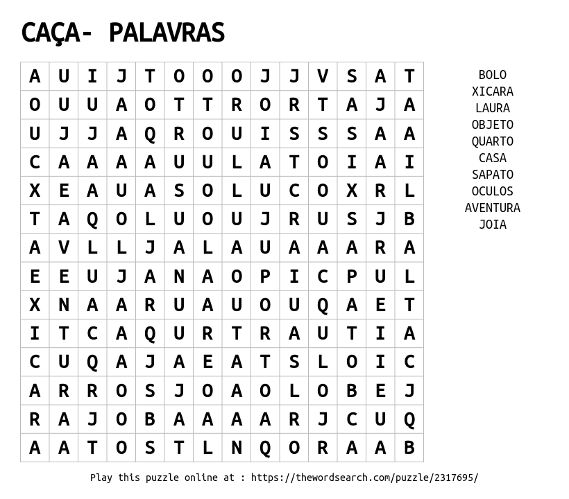 Pin em Caça-palavras