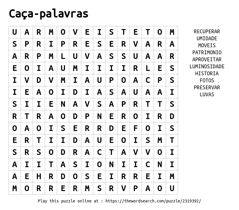 Download Word Search on CAÇA- PALAVRAS