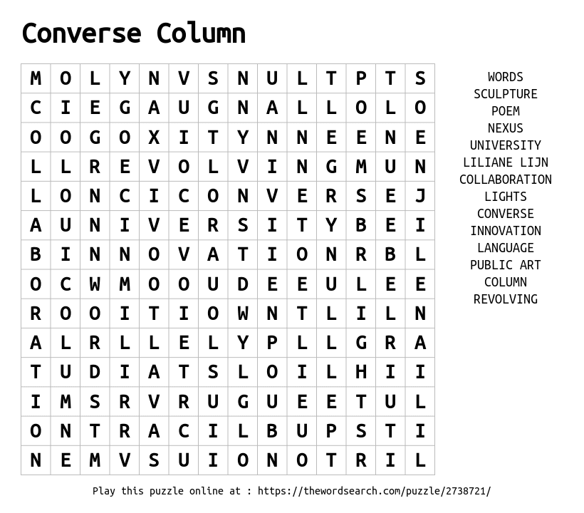 Download Word Search on Converse Column