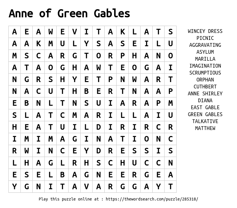 download-word-search-on-anne-of-green-gables