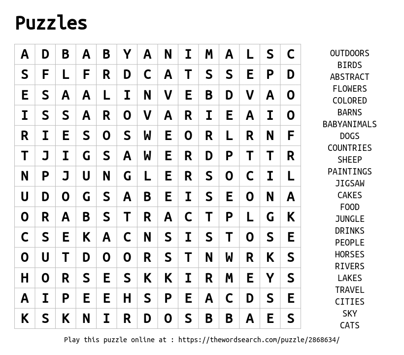 puzzles-word-search