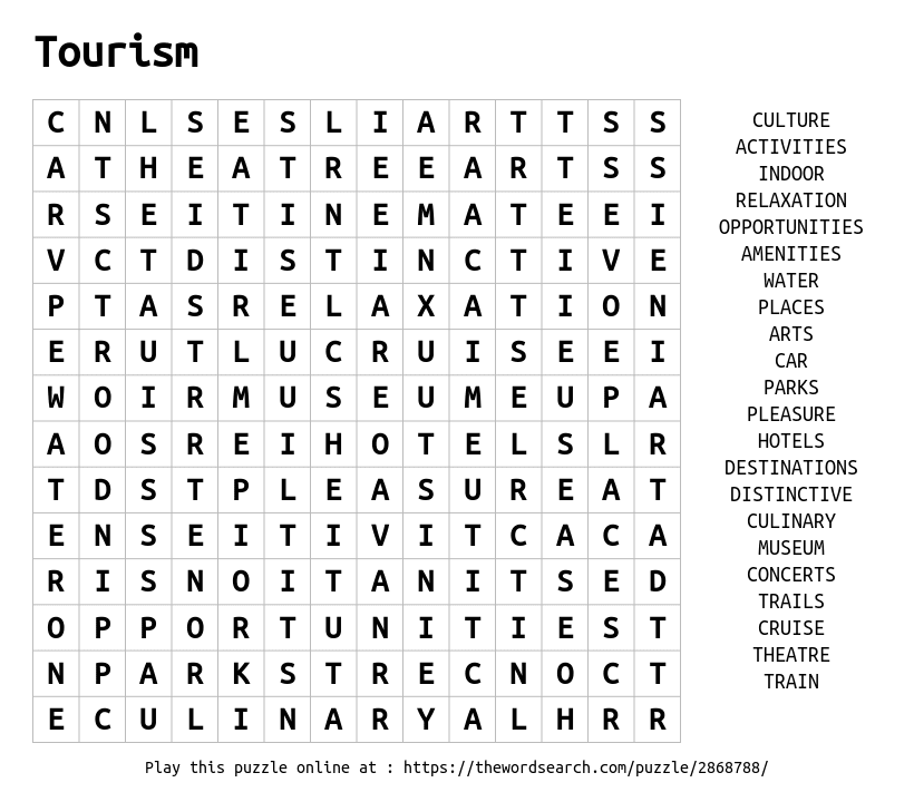 tourism-word-search