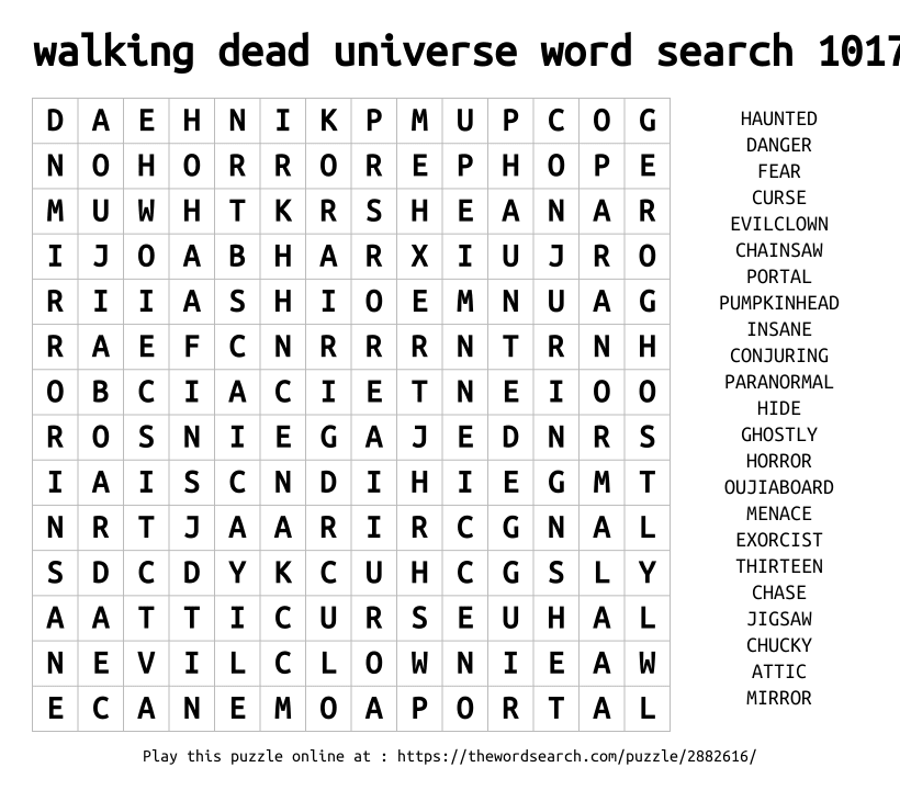 Download Word Search on walking dead universe word search 1017a