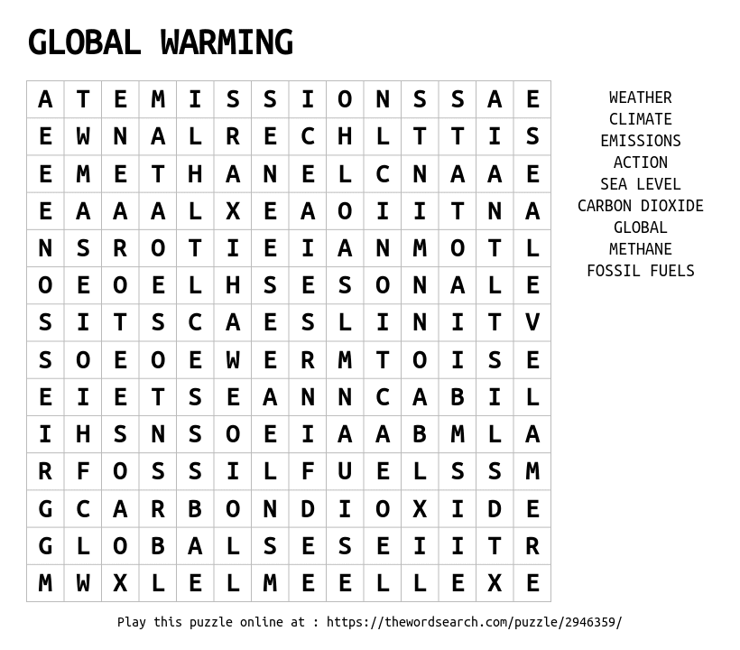 global-warming-word-search