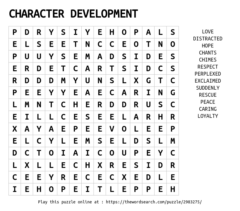 character-development-word-search