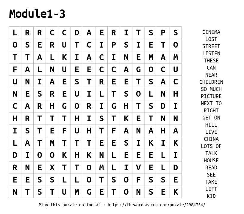 7 3 Word Search Answers