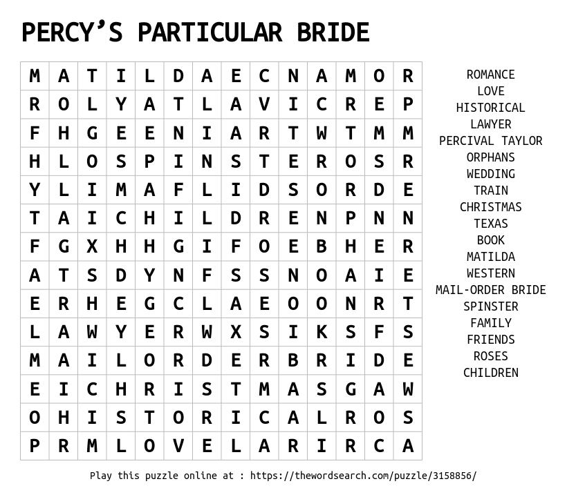 download-word-search-on-percy-s-particular-bride