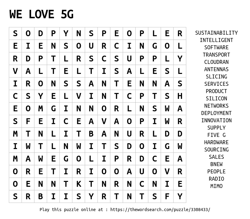 Download Word Search on WE LOVE 5G