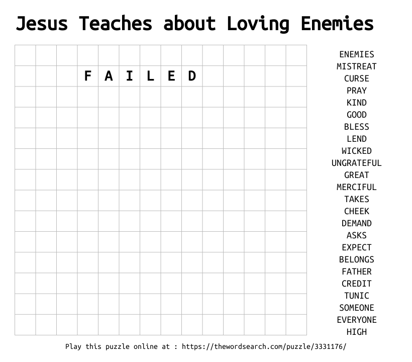 Jesus Teaches About Loving Enemies Bible Lesson Jesus Teaches About Loving Enemies Bible Lesson