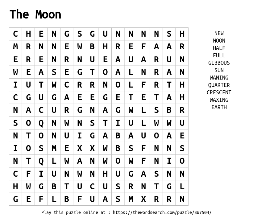 SEARCH FOR THE MOON 