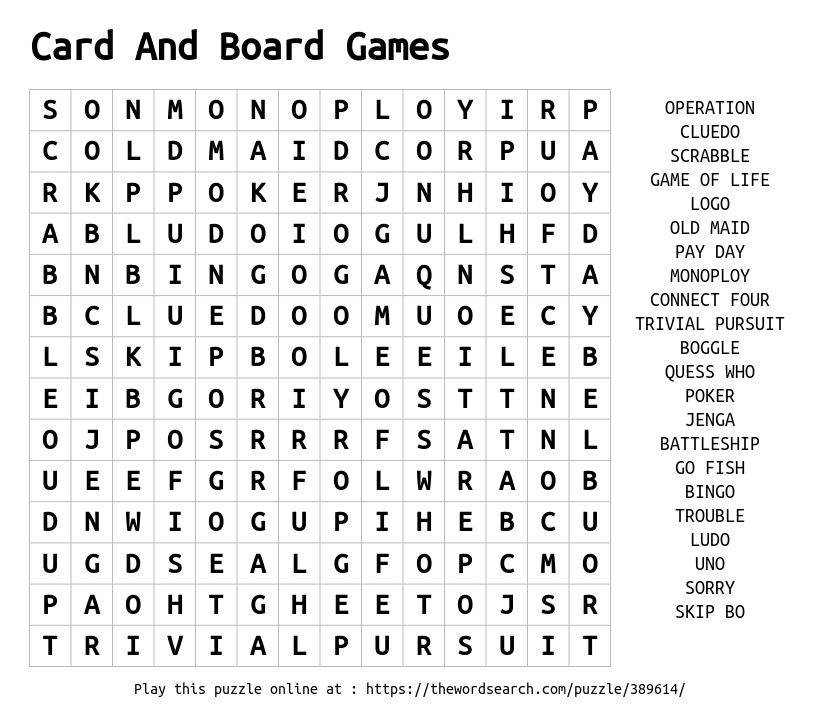 How To Play Word Search Board Game