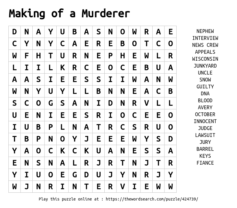Word Search On Making Of A Er - Diy Word Search Puzzle Maker