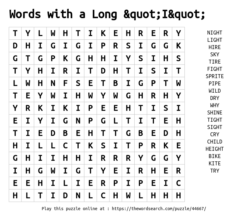 Word Search on Words with a Long 