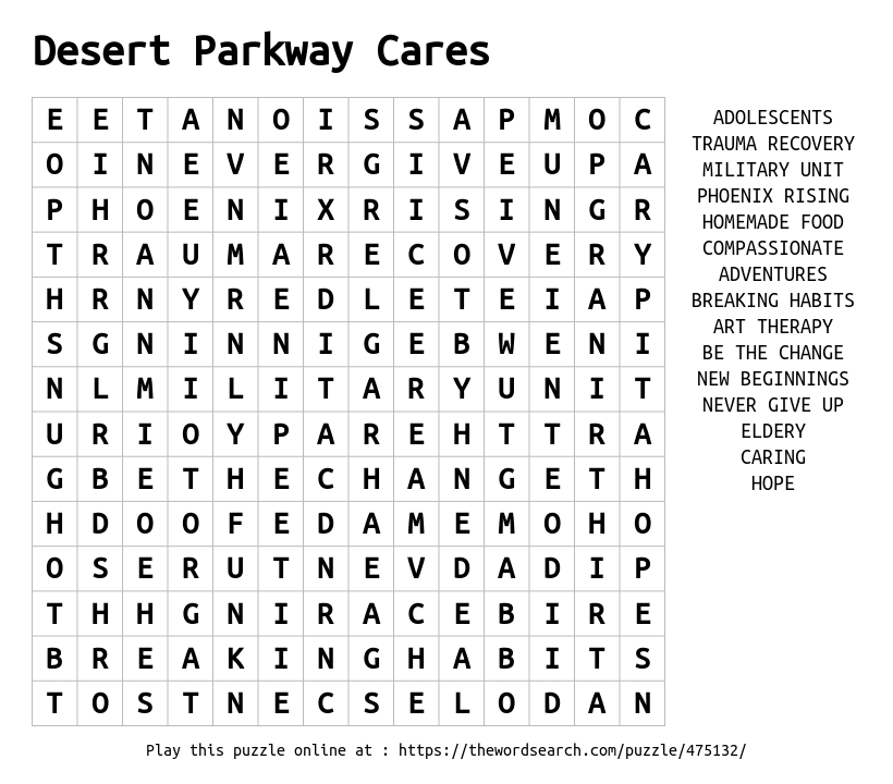 download word search on desert parkway cares