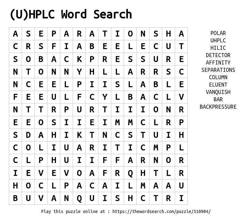 Download Word Search On U Hplc Word Search