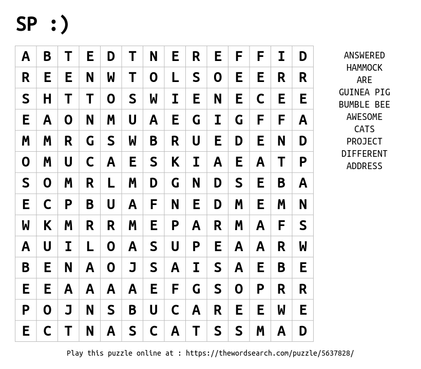 Word Search on SP :)