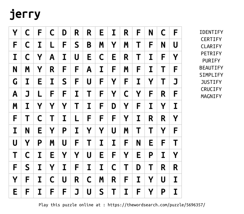 Download Word Search On Jerry Download Word Search On Jerry