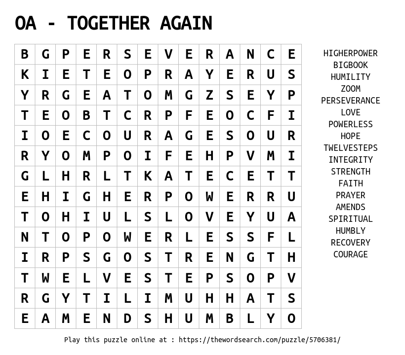 Download Word Search on OA - TOGETHER AGAIN