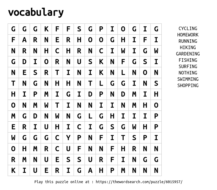 vocabulary-word-search