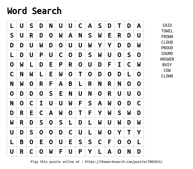 Download Word Search On Word Search