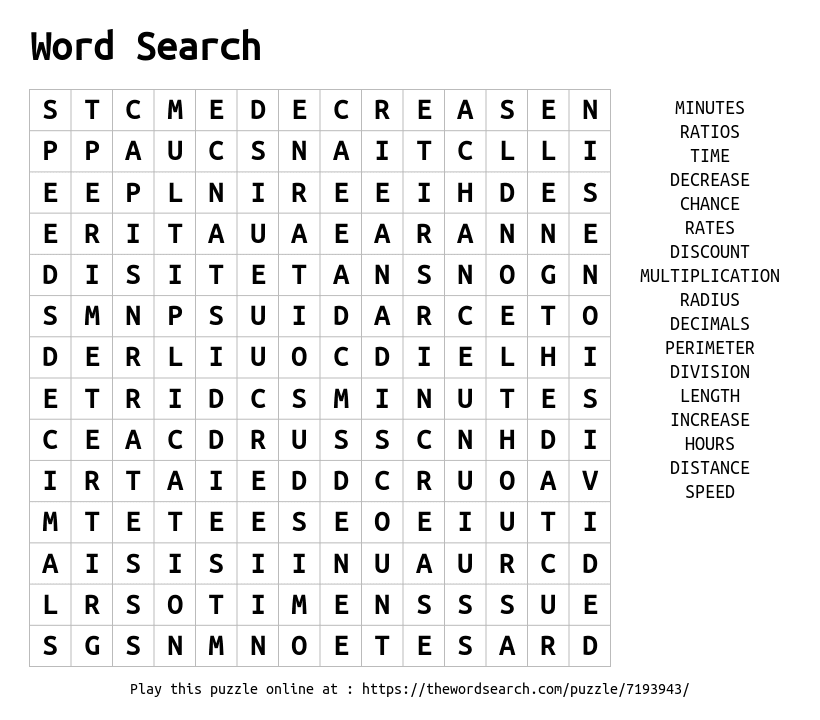 Word Search Word Search