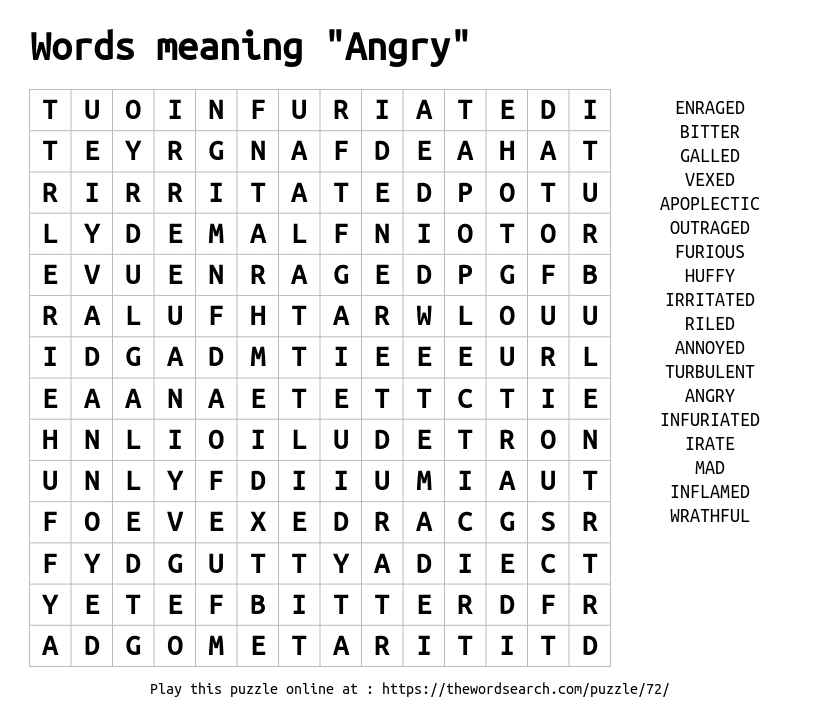 angry word