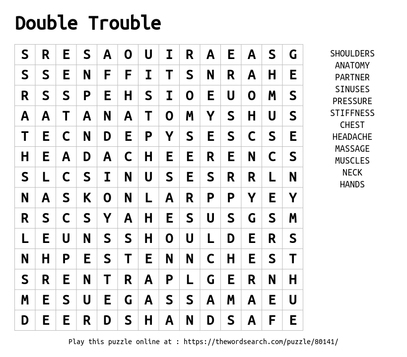 Download Word Search On Double Trouble