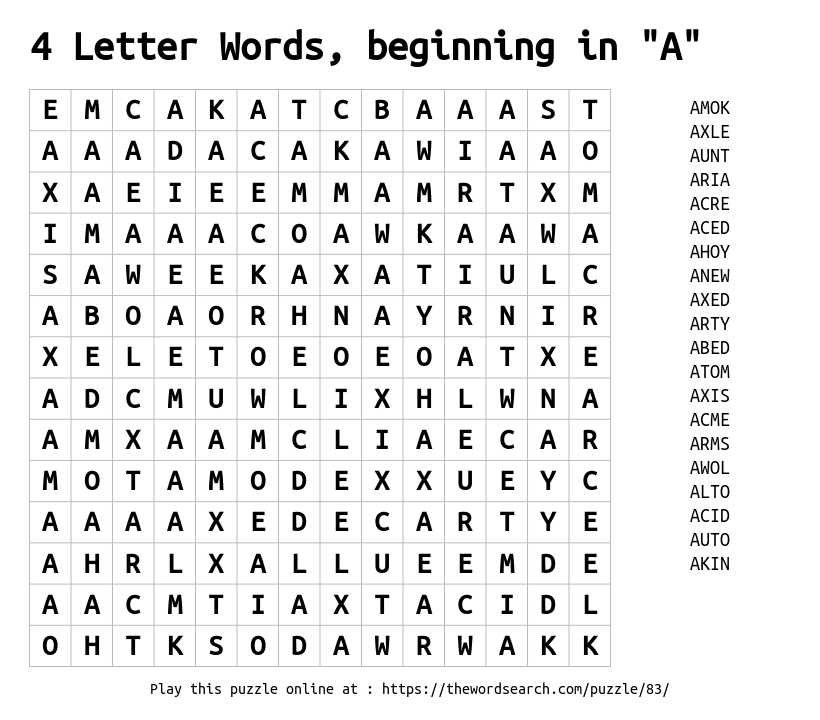 word search 4