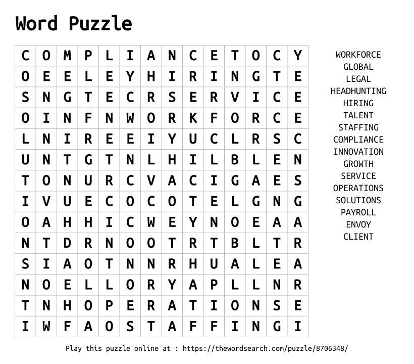 Word Search on Word Puzzle