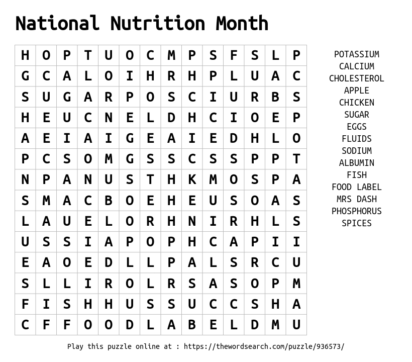 download word search on national nutrition month