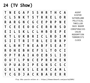 Word Search on 24 (TV Show)