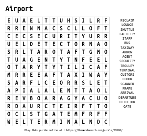Word Search on Airport