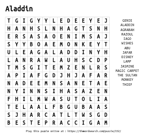Word Search on Aladdin
