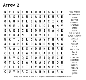 Word Search on Arrow 2
