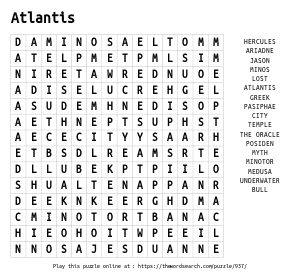 Word Search on Atlantis